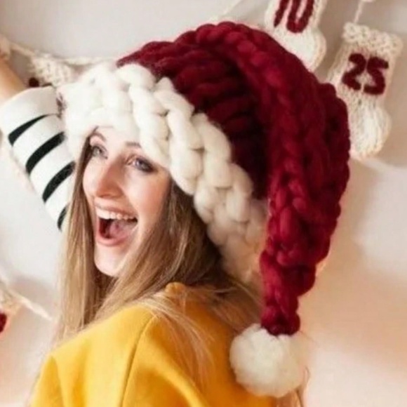 Handmade Chunky Knit Christmas Santa Hat